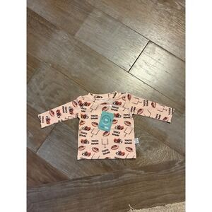 Minikin Mischief Clothing Co Baby Long Sleeve Top 0-3M Football Touchdown